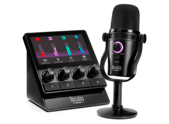 Hercules DJ Stream Starter Kit Microfone e Controlador para Streaming Hercules DJ Stream Starter Kit Microfone e Controlador para Streaming